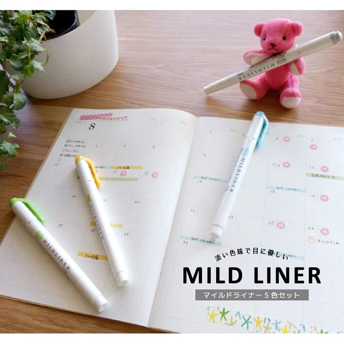 ماژیک علامت گذار زبرا مدل MILDLINER مجموعه 4 عددی