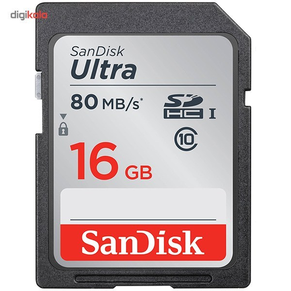 کارت حافظه SDHC سن دیسک مدل Ultra کلاس 10 استاندارد UHS-I U1 سرعت 533X 80MBps ظرفیت 16 گیگابایت بسته 5عددی