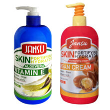 کرم مرطوب‌کننده دست و صورت جانسو مدل آرگان و آلوئه ورا مناسب برای انواع پوست حجم 500 میلی‌لیتر بسته 2 عددی