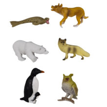 فیگور فاونا مدل باغ وحش طرح حیوانات قطبی مجموعه 6 عددی