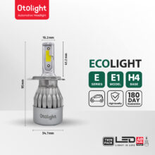 لامپ هدلایت LED اتولایت مدل E1 پایه H4 بسته 2 عددی