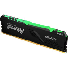 رم کامپیوتر DDR4 دو کاناله 3200 مگاهرتز CL16 کینگستون مدل FURY Beast RGB ظرفیت 16 گیگابایت