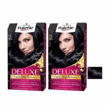 کیت رنگ مو پلت سری DELUX شماره1-1 حجم 59 میلی لیتر رنگ مشکی مجموعه 2 عددی