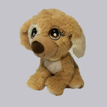 عروسک طرح سگ پاپی مدل Cute Eyes Puppy کد SZ9/596 ارتفاع 21 سانتی‌متر