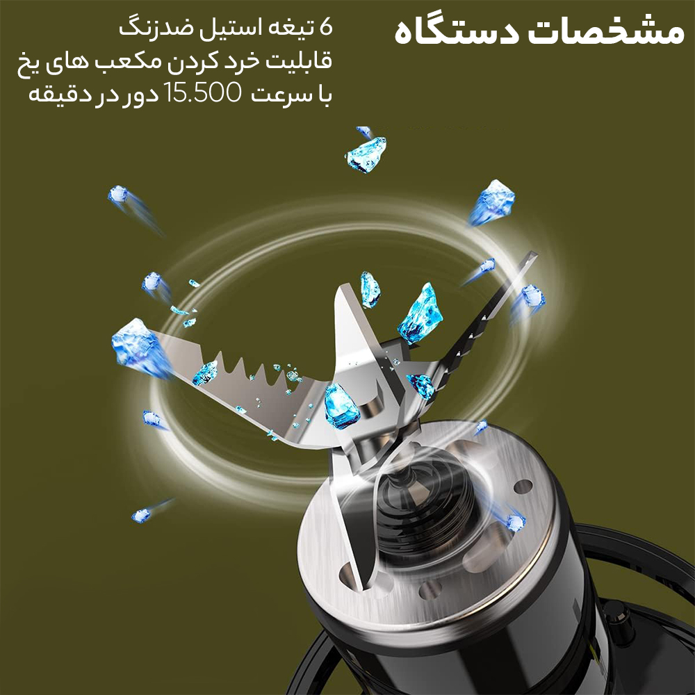 مخلوط کن مدل GS-M-F-112496 گنجایش 0.5 لیتر