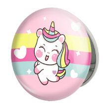 آینه جیبی خندالو طرح اسب تک شاخ مدل تاشو کد 24882