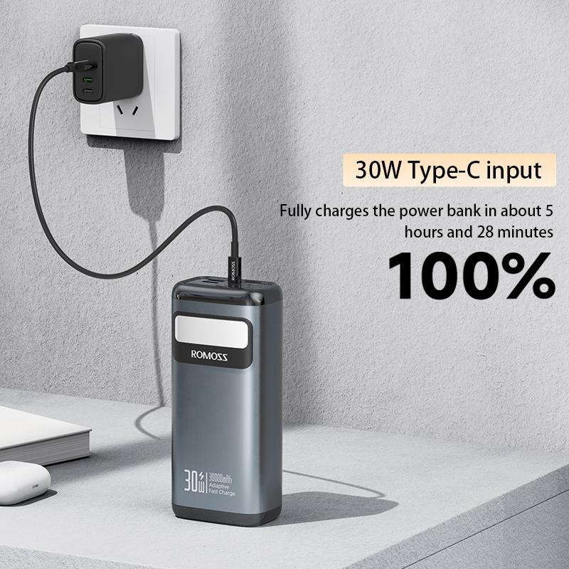 پاوربانک روموس 30وات مدل PMT30 ظرفیت 30000 میلی آمپر ساعت