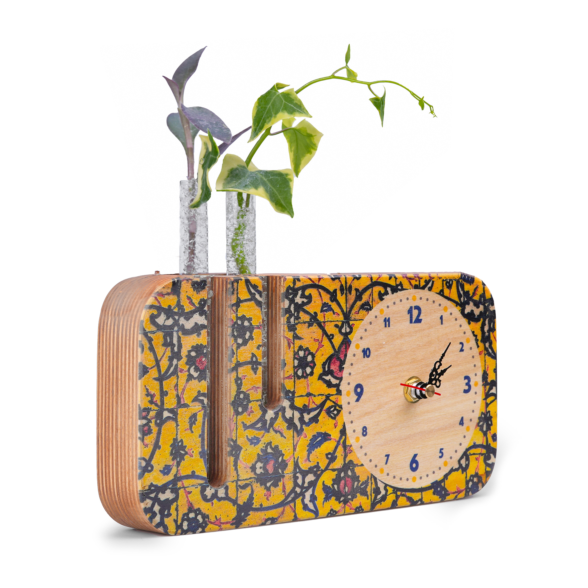 ساعت رومیزی راکورد مدل P-124B طرح زرین