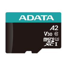 کارت حافظه MicroSDXC ای‌دیتا مدل Premier Pro کلاس 10 استاندارد UHS-I U3 سرعت 100MBps ظرفیت 64 گیگابایت همراه با آداپتور