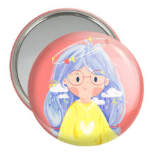 آینه جیبی خندالو مدل دخترانه فانتزی کد 25708