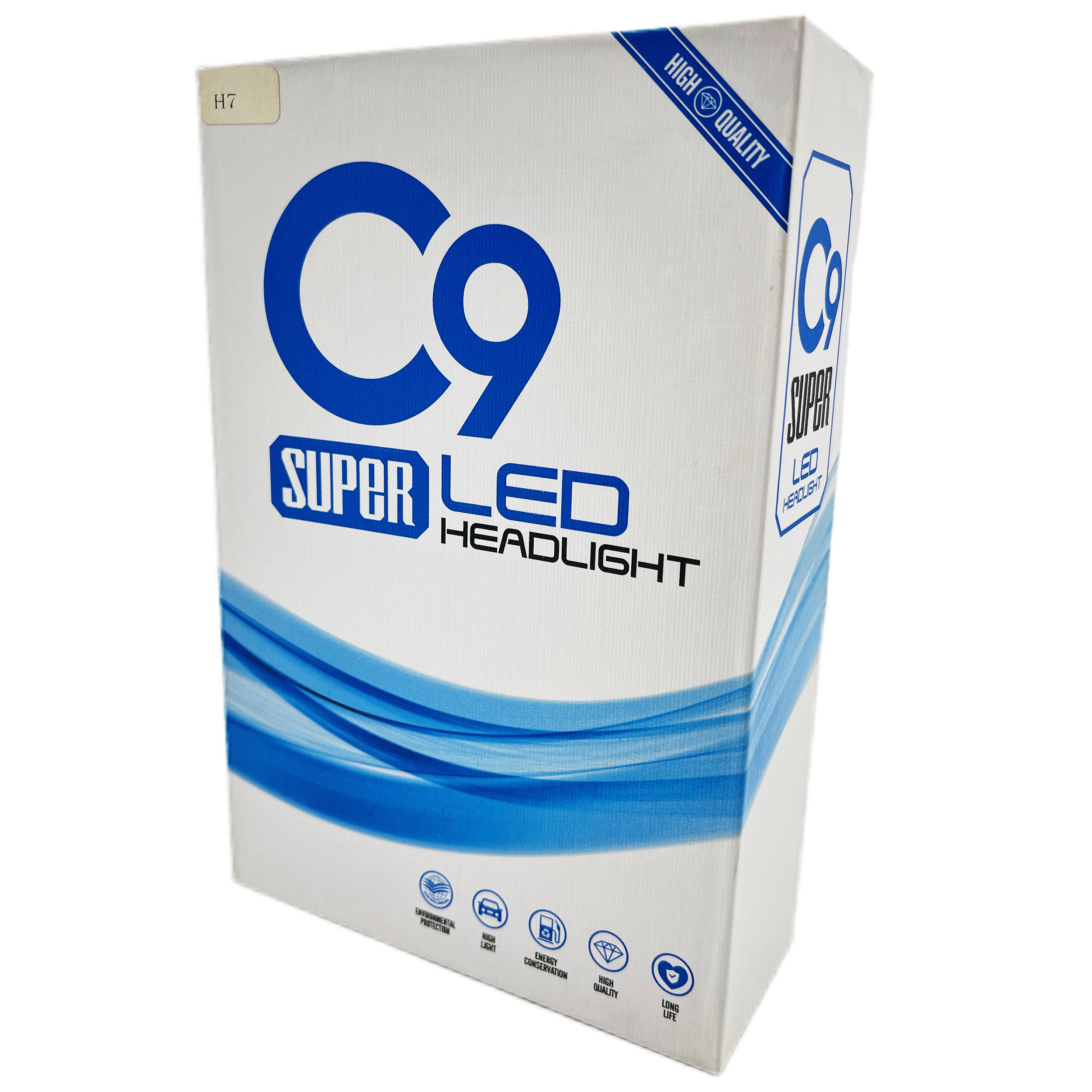 هدلایت لامپ خودرو مدل C9 پایه H7 بسته دو عددی