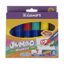 ماژیک 6 رنگ لاکسر مدل jumbo marker کد 6190
