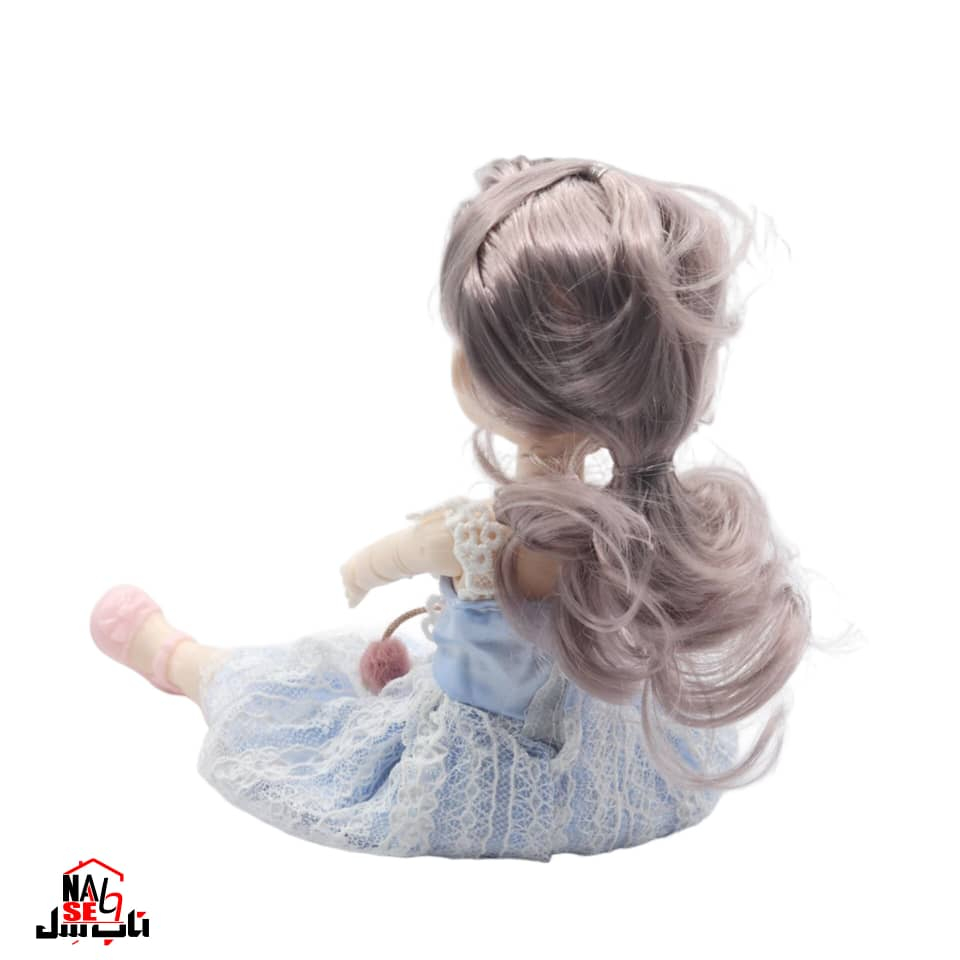 عروسک ناب سل مدل دختر چشم تیله ای کد 0003 ارتفاع 30 سانتی متر
