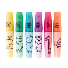 ماژیک علامت گذار اسکول فنس مدل Cute Animals بسته 6 عددی