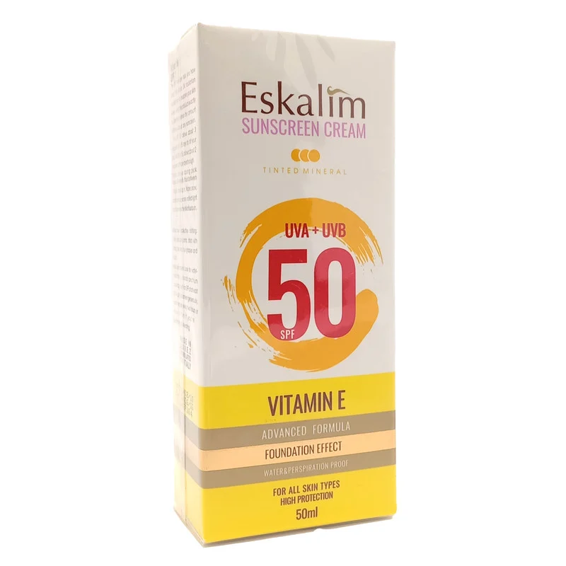 کرم ضد آفتاب رنگی دست و صورت اسکالیم SPF 50 مدل 03 محافظ UVA ، UVB ‌مناسب برای انواع پوست حجم 50 میلی‌لیتر