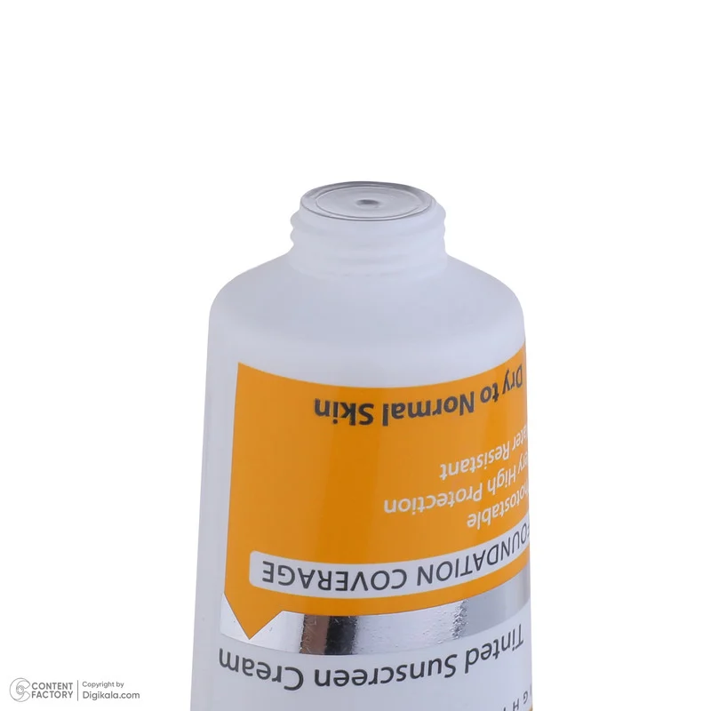 کرم ضد آفتاب رنگی درمالیفت، SPF50، مدل سانلیفت، مناسب پوست خشک و معمولی تنالیته رنگ روشن و حجم 40 میلی‌لیتر، محافظت کننده در برابر اشعه UVA، UVB و IR، مقاوم در برابر آب، دارای فرمولاسیون شیمیایی، با ماندگاری 3 ساعته