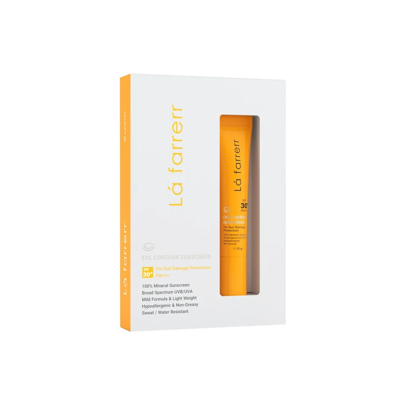 کرم ضد آفتاب دورچشم بدون رنگ لافارر، 30 SPF، مدل مینرال، مناسب انواع پوست و حجم 15 میلیلیتر، محافظت کننده در برابر اشعه UVA و UVB، ضد حساسیت و التهاب، بدون چربی، ضد آب، +++PA، ضد چروک، تعدیل کننده هاله تیره دور چشم، مغذی، رطوبترسان، با ماندگاری 2 ساعته