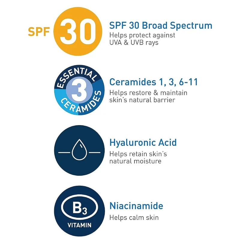لوسیون ضد آفتاب بی رنگ سراوی SPF 50 مدل AM مناسب پوستهای معمولی حجم 60 میلیلیتر