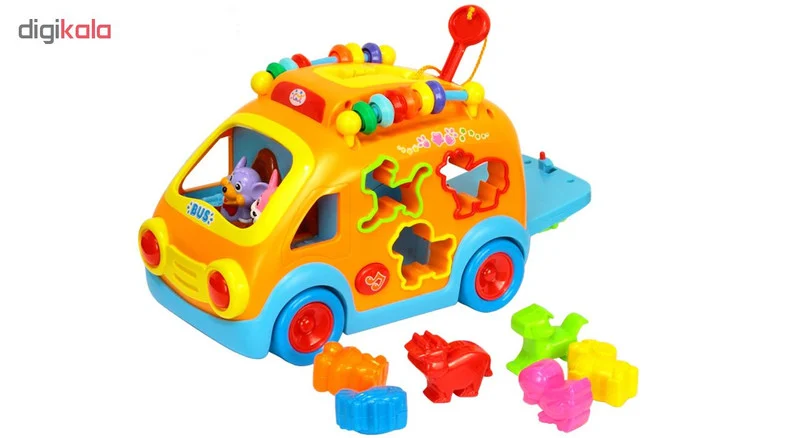 اسباب بازی آموزشی هولی تویز مدل Happy Bus کد H6 به همراه عروسک مافین