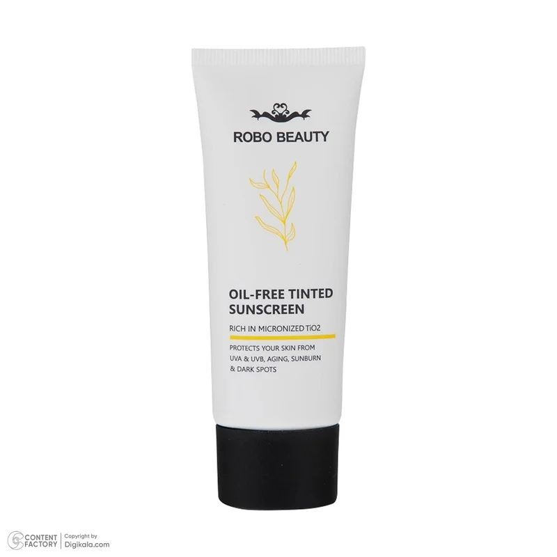 کرم ضدآفتاب رنگی SPF50 روبو بیوتی مدل Oil Free ‌مناسب پوست‌های چرب، حجم 40 میلی‌لیتر