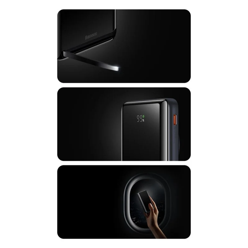 پاوربانک 20 وات بیسیم بیسوس مدل Magnetic Bracket ظرفیت 10000 میلی آمپر ساعت