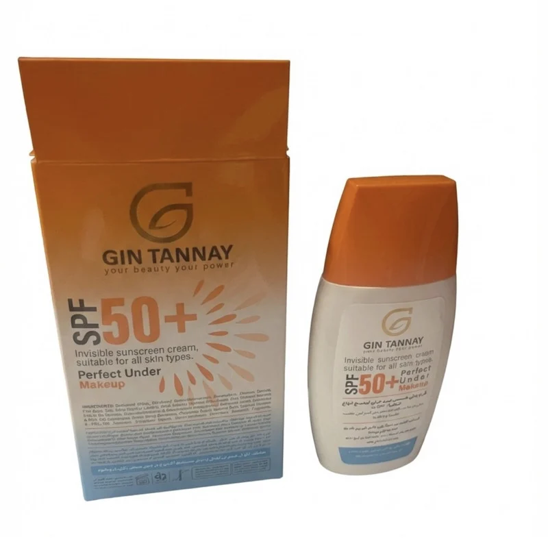 فلوئید ضد آفتاب بی رنگ دست و صورت و گردن ژین تانای SPF50 مدل fotoprotector محافظ در برابر UVA و UVB مناسب برای انواع پوست حجم 50 میلی لیتر