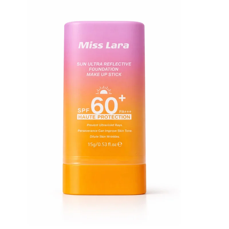 استیک ضد آفتاب رنگی صورت میس لارا SPF 60 مدل Haute شماره 12 محافظ UVA ،UVB مناسب برای انواع پوست حجم 30 میلی‌لیتر