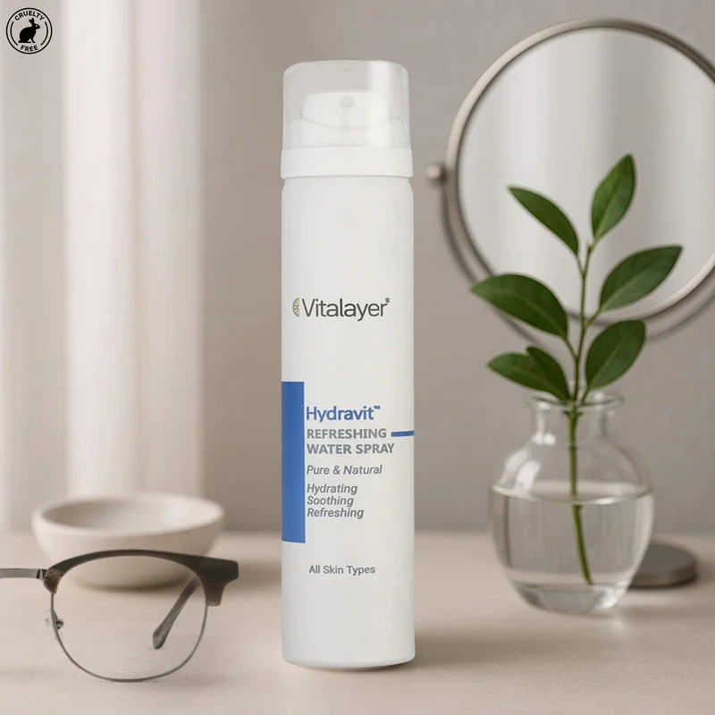 اسپری آبرسان صورت و بدن ویتالیر مدل Hydravit مناسب برای انواع پوست حجم 75 میلی لیتر