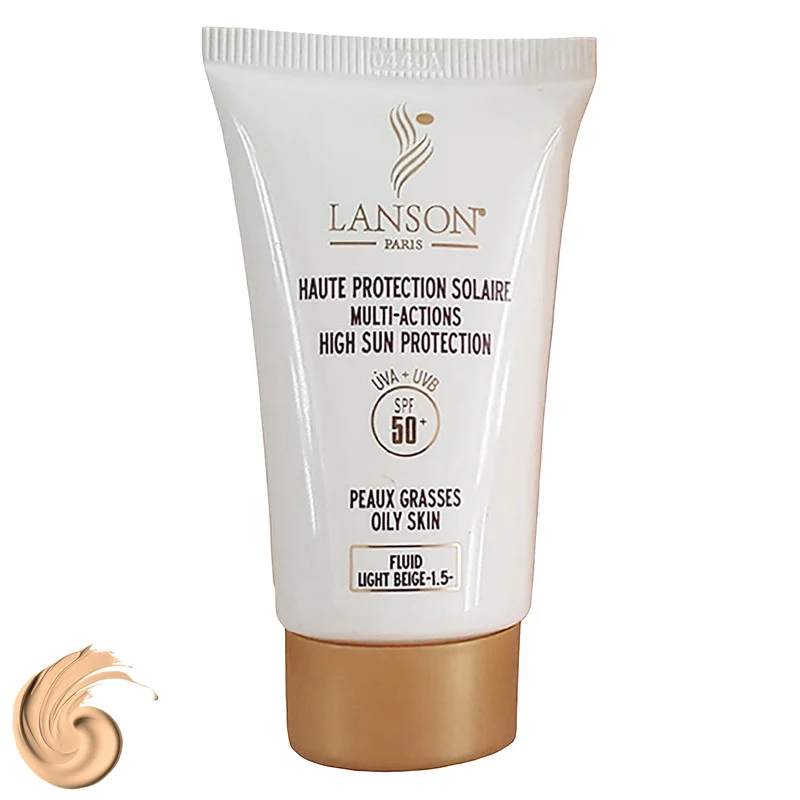 کرم ضدآفتاب رنگی لانسون SPF50 مدل مولتی اکشن شماره 1.5، مناسب پوست‌های چرب، حجم 40 میلی‌لیتر