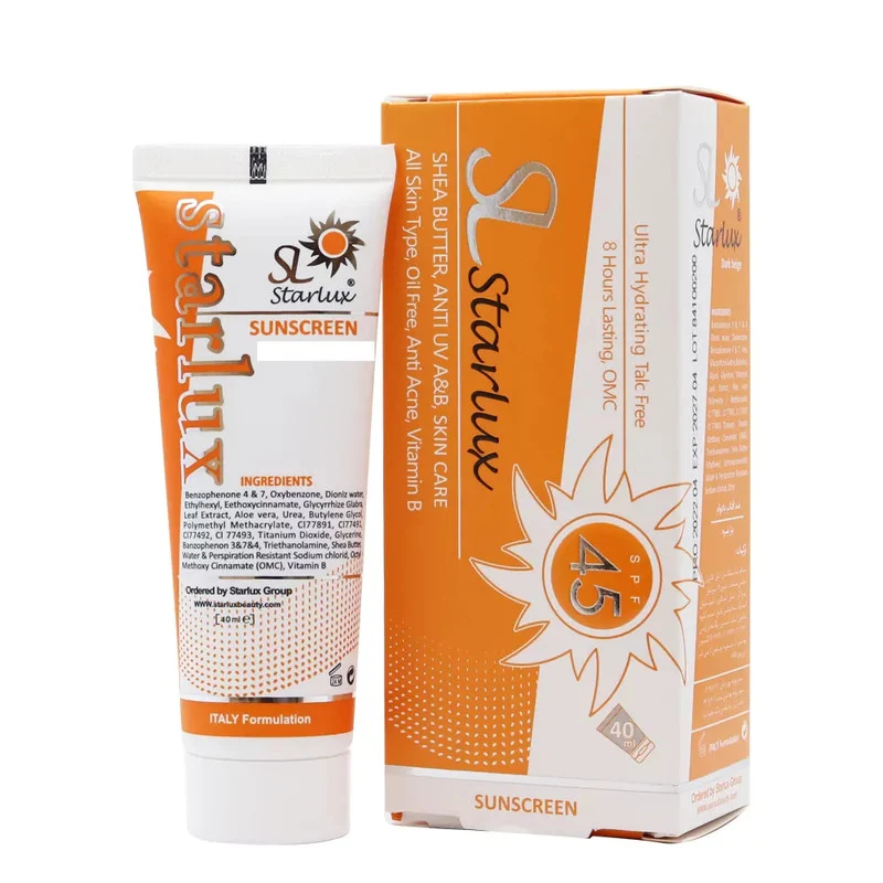کرم ضد آفتاب رنگی استار لوکس SPF 45 مدل DB مناسب انواع پوست حجم 40 میلیلیتر