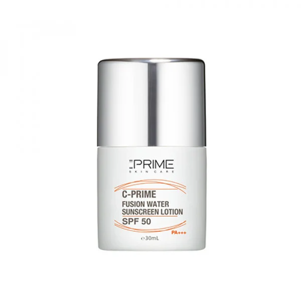 لوسیون ضدآفتاب بی‌رنگ پرایم SPF50 مدل Fusion Water، مناسب پوست‌های چرب، حجم 30 میلی‌لیتر