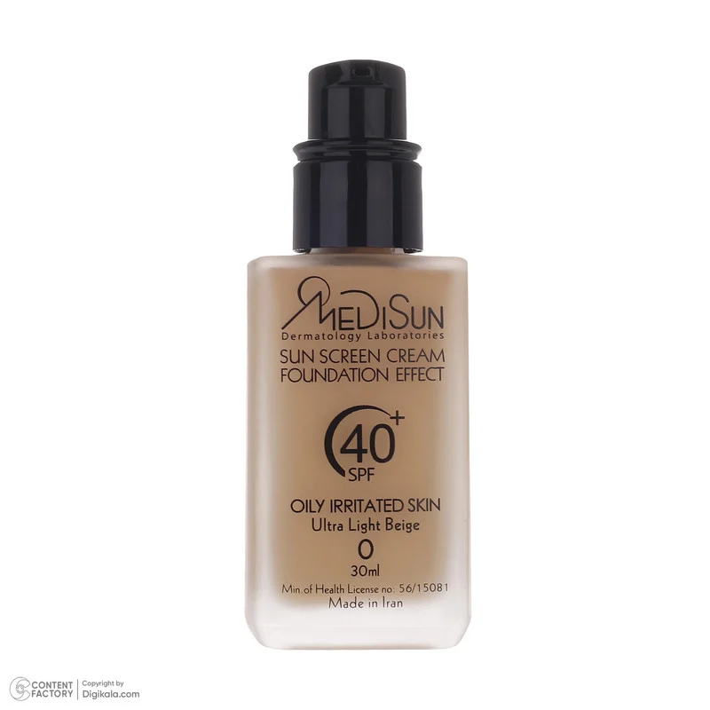 کرم ضد آفتاب رنگی مدیسان SPF 40 مدل No.0 مناسب پوستهای چرب حجم 30 میلیلیتر