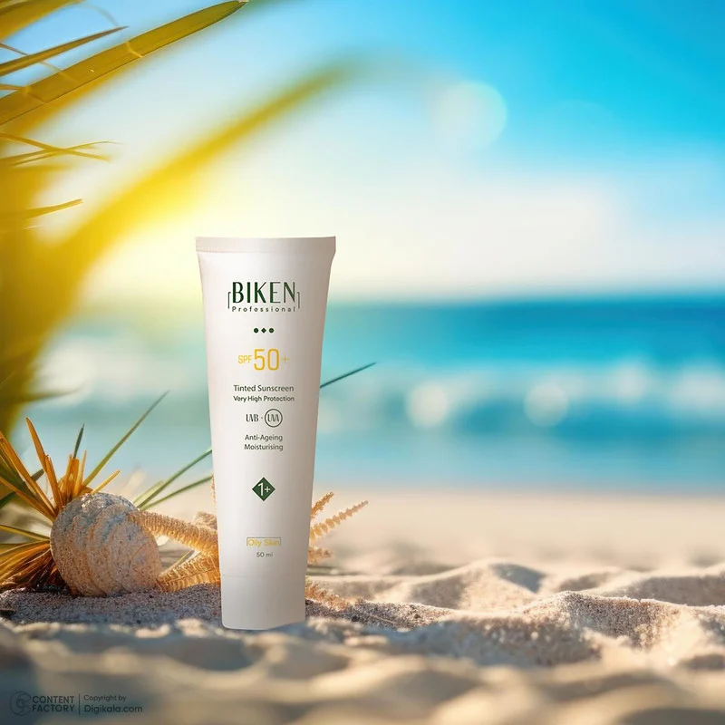 کرم ضدآفتاب رنگی بیکن +SPF50 شماره +1، مناسب پوست‌های چرب، حجم 50 میلی‌لیتر