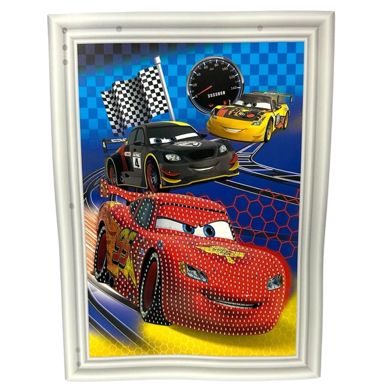 بازی آموزشی مدل ساخت تابلو نقاشی الماسی طرح ماشین ها کد Lightning McQueen