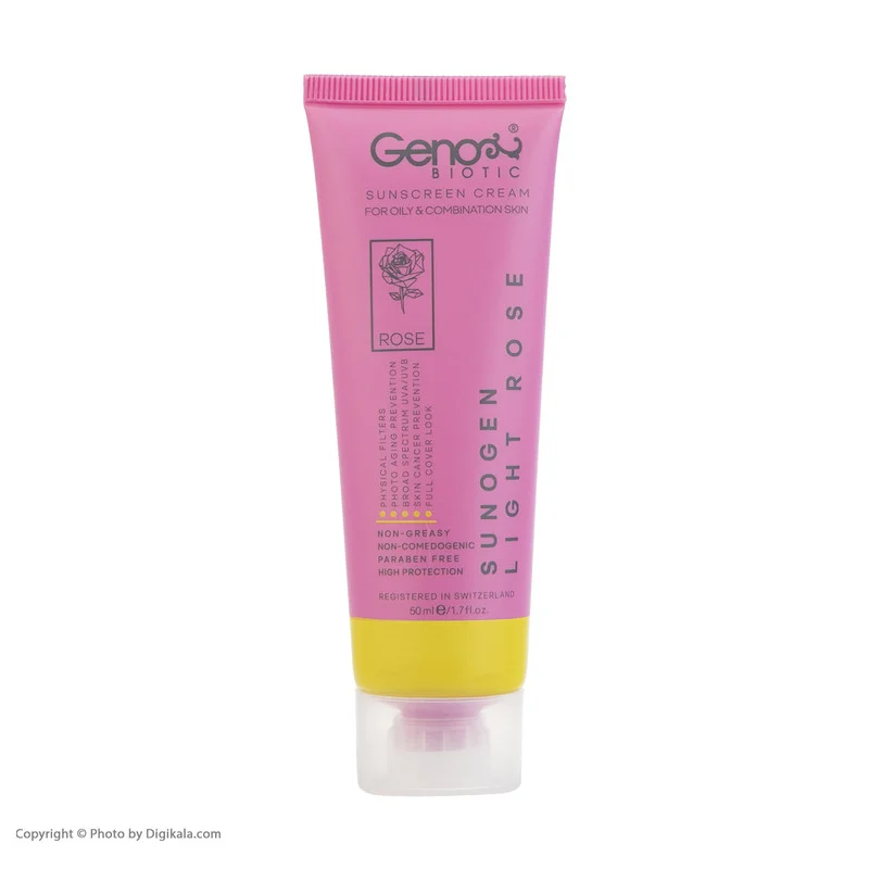 کرم ضد آفتاب ژنوبایوتیک مدل 2 Light Rose حجم 50 میلی لیتر
