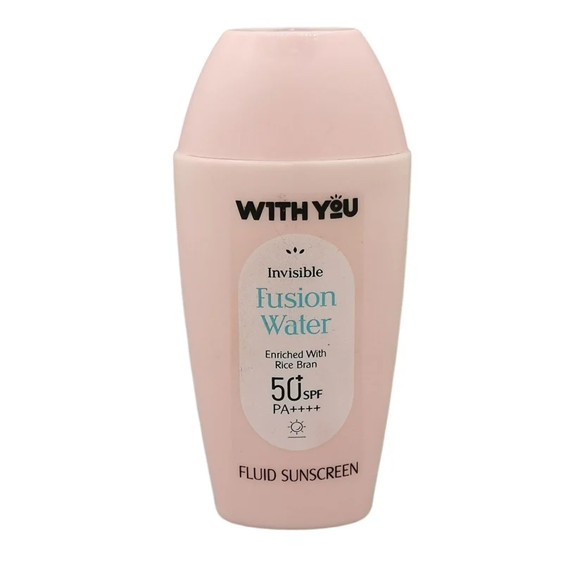 فلوئید ضد آفتاب بدون رنگ ویت یو spf50 مدل فیوژن محافظ UVA،UVB مناسب برای انواع پوست حجم 60 میلی لیتر