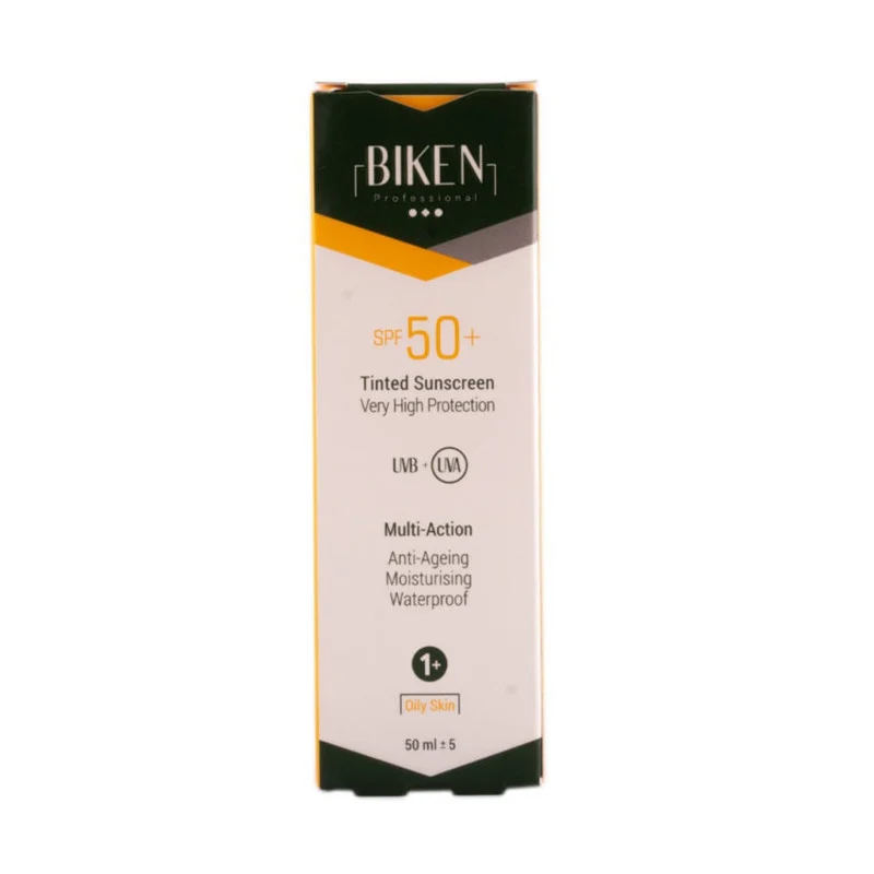 کرم ضدآفتاب رنگی بیکن +SPF50 شماره +1، مناسب پوست‌های چرب، حجم 50 میلی‌لیتر