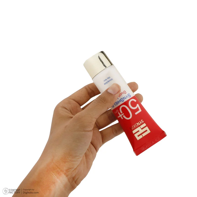 ژل کرم ضدآفتاب ساین اسکین بدون رنگ SPF50 مدل SynShield، مناسب پوست‌های چرب، حجم 50 میلی‌لیتر