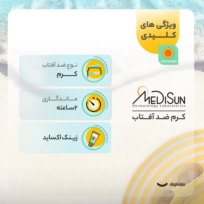 کرم ضدآفتاب مدیسان SPF30، حجم 50 میلی‌لیتر