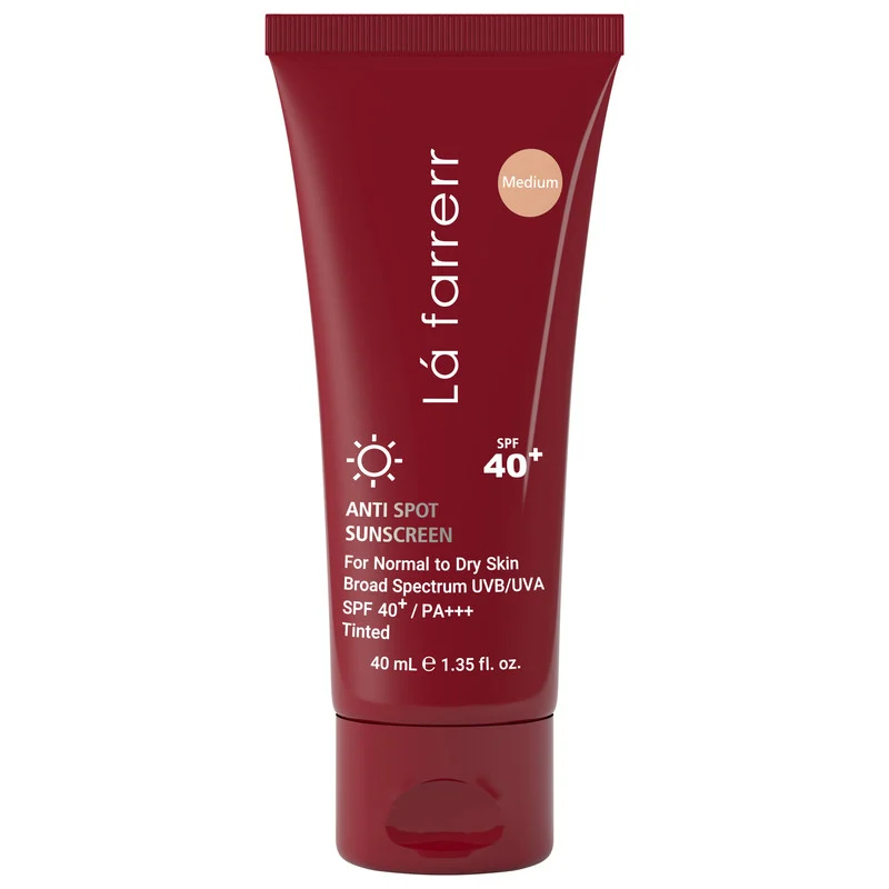 کرم ضدآفتاب و ضدلک رنگی لافارر مدل SPF40-Medium، مناسب پوست‌های خشک و معمولی، حجم 40 میلی‌لیتر