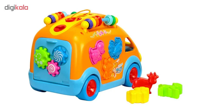 اسباب بازی آموزشی هولی تویز مدل Happy Bus کد H6 به همراه عروسک مافین