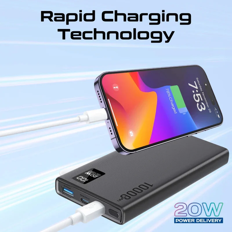 پاوربانک پرومیت مدل BOLT-10PD ظرفیت 10000 میلی آمپر ساعت
