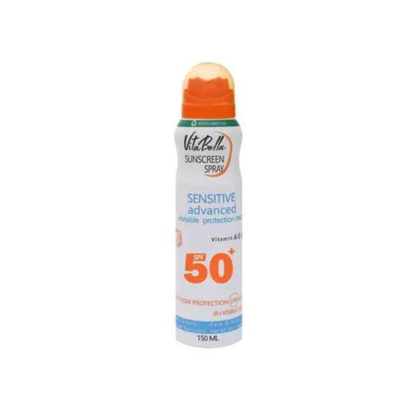 اسپری ضد آفتاب بدون رنگ ویتابلا SPF 50 مدل sun ‌مناسب انواع پوست حجم 150 میلی‌لیتر