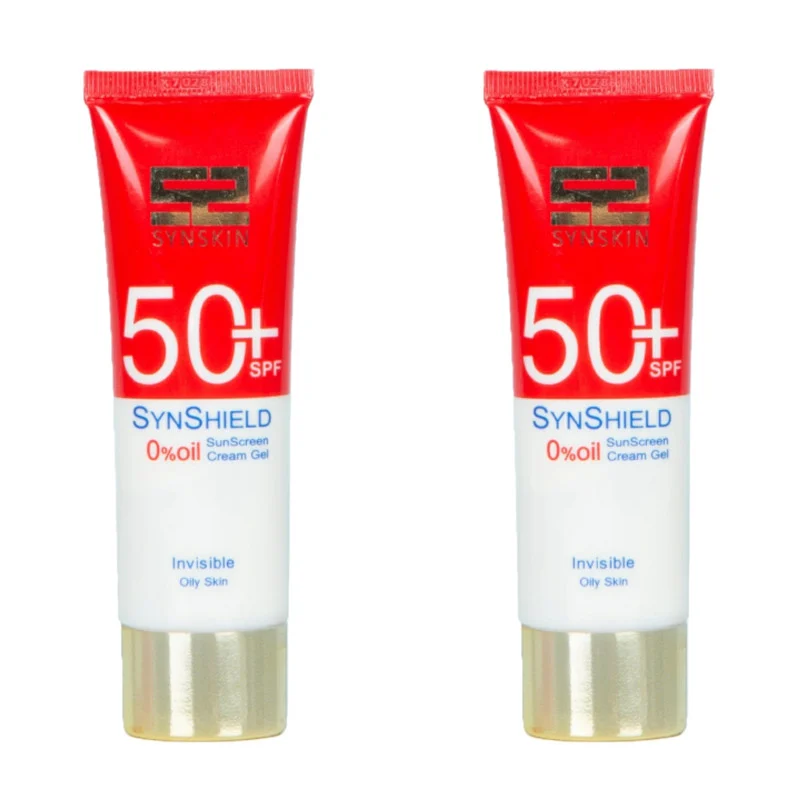 کرم ژل ضد آفتاب سان اسکین مدل Invisible حجم 50 میلی لیتر مجموعه 2 عددی