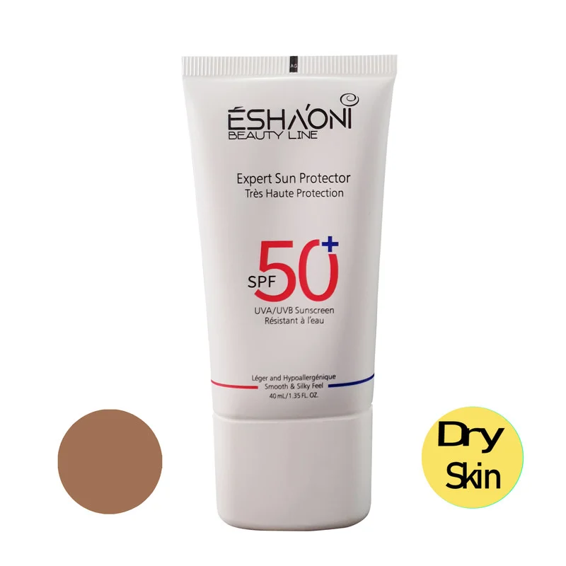 فلوئید ضد آفتاب رنگی اشااونی SPF50 مدل 03 مناسب پوست های خشک و حساس حجم 40 میلیلیتر