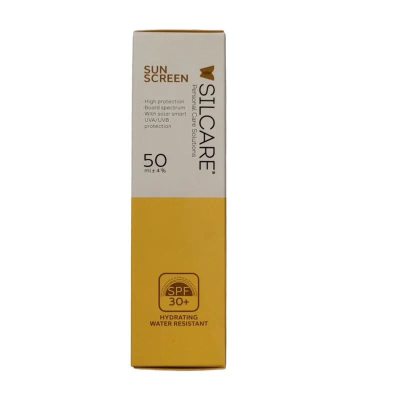 کرم ضدآفتاب بدون رنگ سیلکِر، 30 SPF، مدل HYDRATING، مناسب انواع پوست و حجم 50 میلیلیتر، محافظت کننده در برابر اشعه UVA و UVB، ضد آب، مرطوب کننده، تقویت کننده، ضد التهاب و پیری زودرس پوست