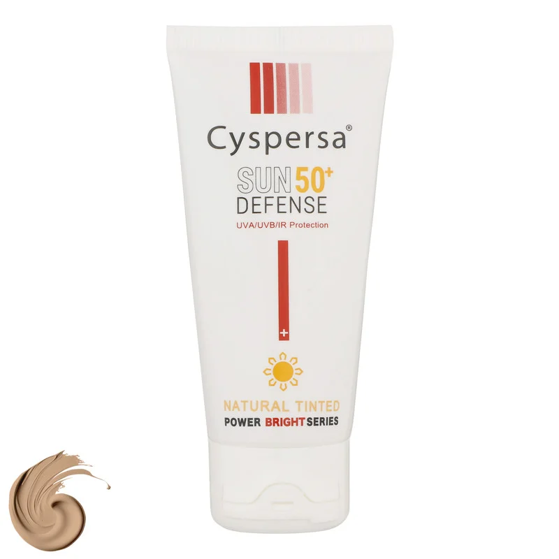 کرم ضدآفتاب رنگی سیسپرسا SPF50 مدل power bright NT ‌مناسب انواع پوست، حجم 50 میلی‌لیتر