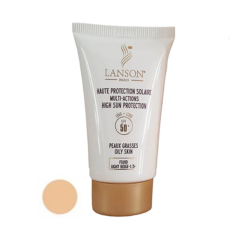 کرم ضدآفتاب رنگی لانسون SPF50 مدل مولتی اکشن شماره 1.5، مناسب پوست‌های چرب، حجم 40 میلی‌لیتر