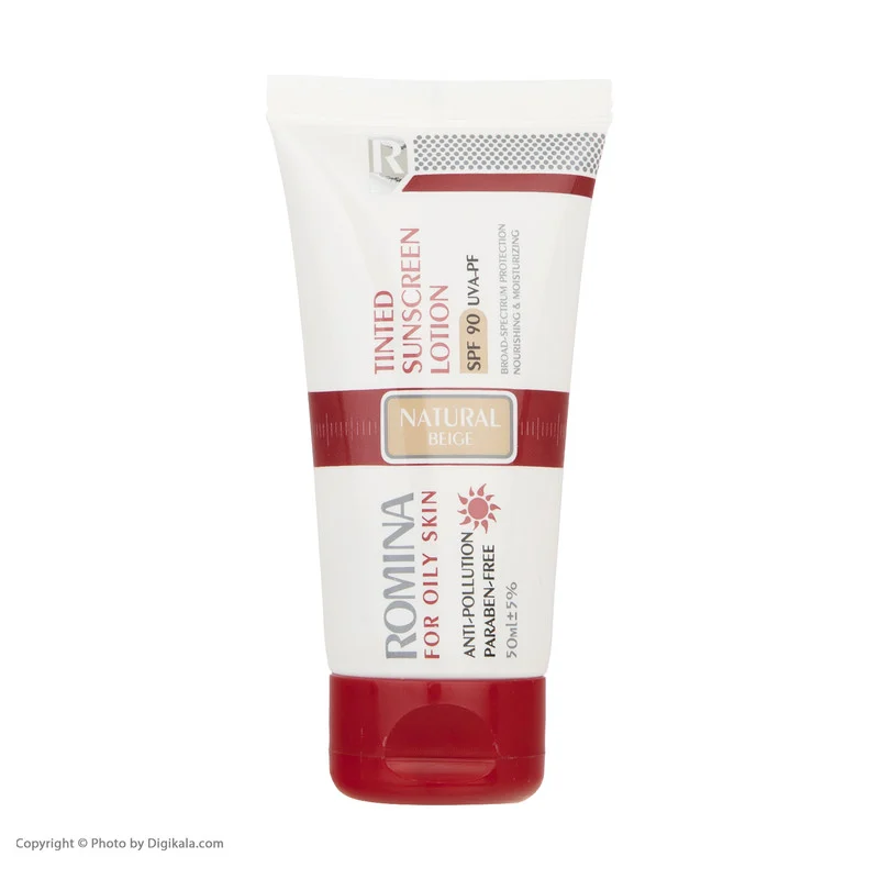 لوسیون ضد آفتاب رومینا مدل Natural Beige-90 حجم 50 میلی لیتر