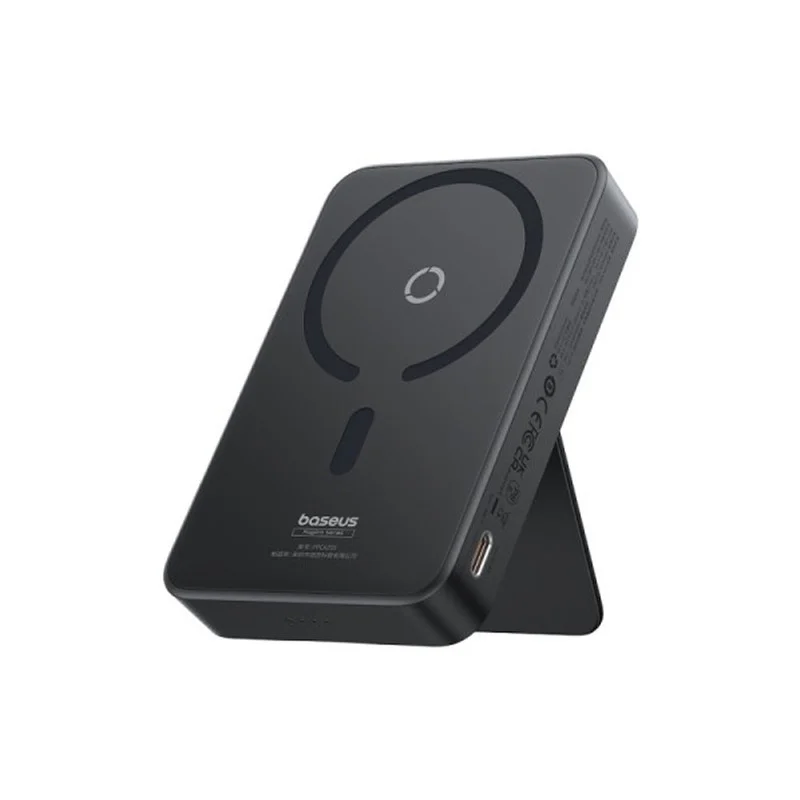 پاوربانک بی‌سیم 20 وات بیسوس مدل MagPro Magnetic Bracket 20w با ظرفیت 5000 میلی آمپر ساعت به همراه کابل USB-C به USB-C